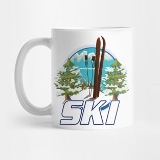 Skiing travel logo Mug